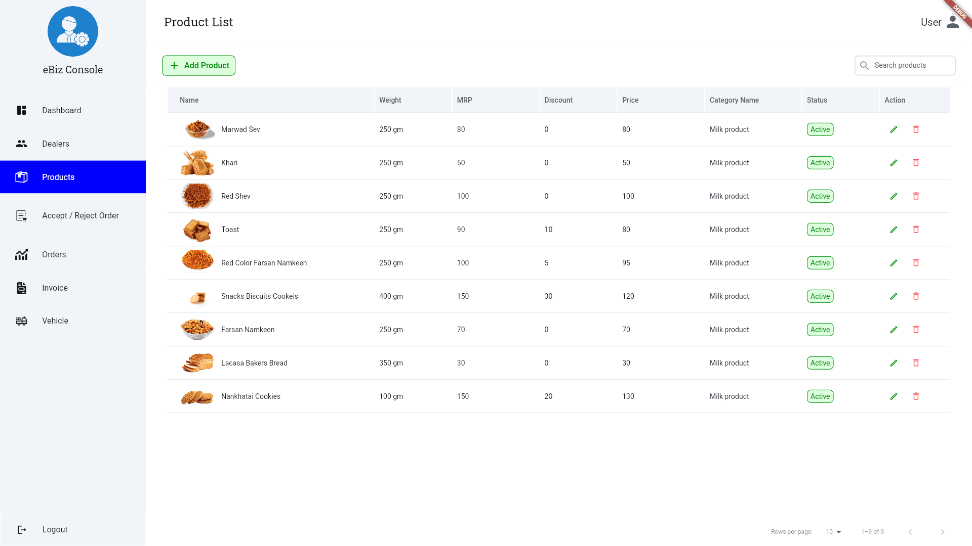 Admin Dashboard Screenshot